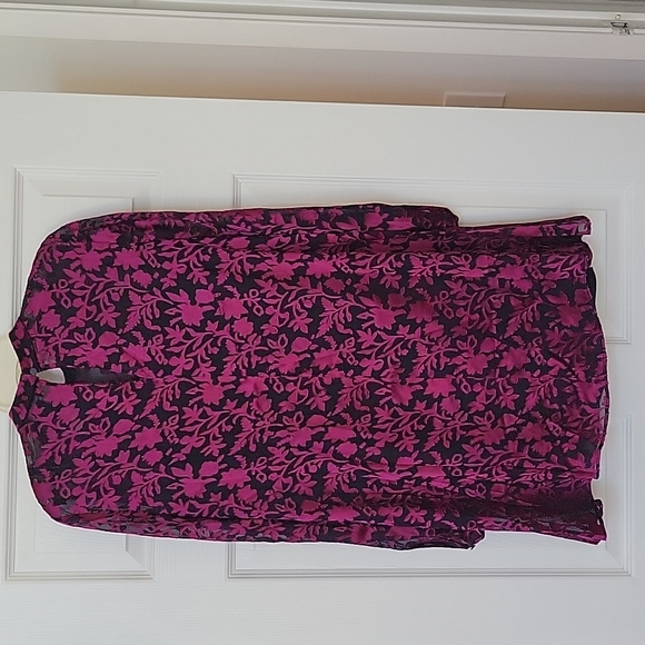 Sz 00 CLUB MONACO - Floral Burnout Dress - NWT! - Gorgeous 2-in-1 Dresses - Picture 9 of 14